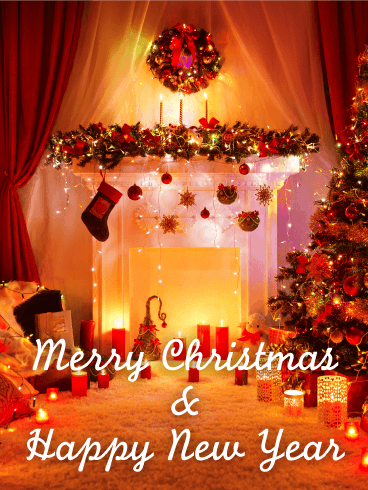 Cozy and Warm Christmas Home Card