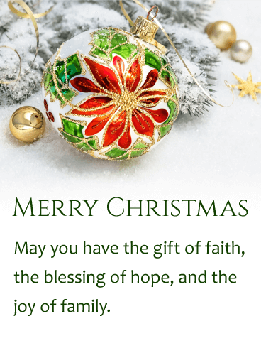 Luxurious Christmas Ornament Card