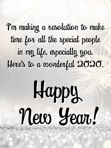 Sparkling Glitter - Happy New Year Wishes for 2020