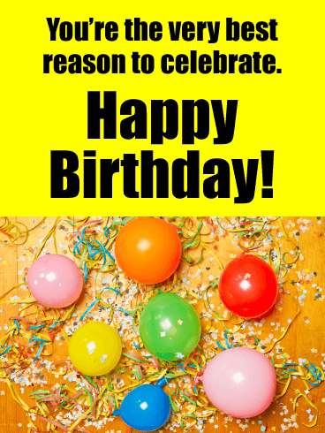 The Best Festive Setting - Happy Birthday Card