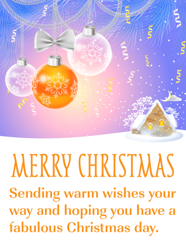 Artistic Winter Scene - Contemporary Merry Christmas Card